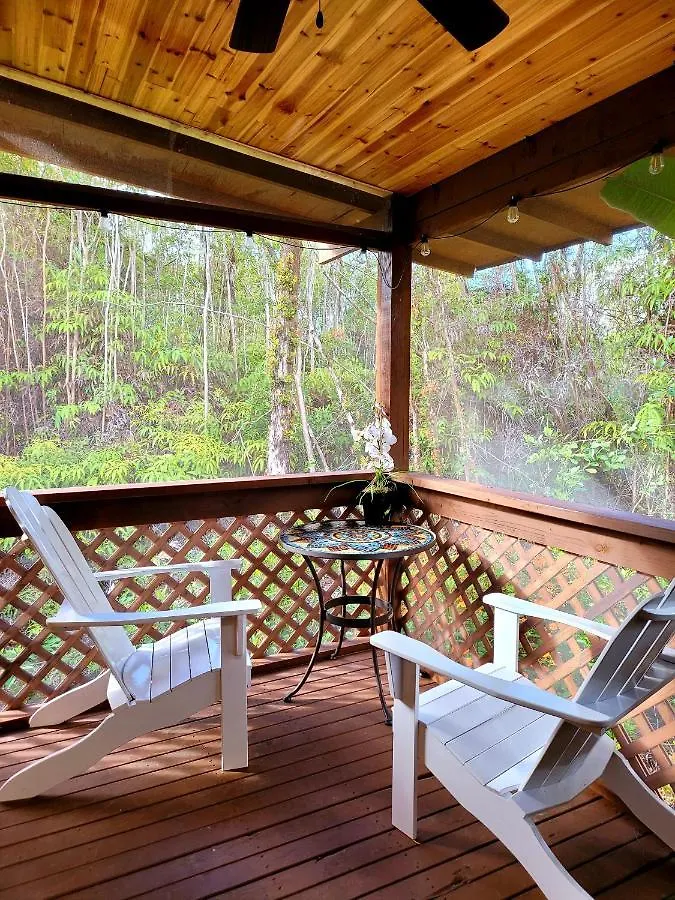 #1 Cabin Tiny House With Kitchen Equipped With Essentials Near At The Volcano Park Pahoa Holiday home